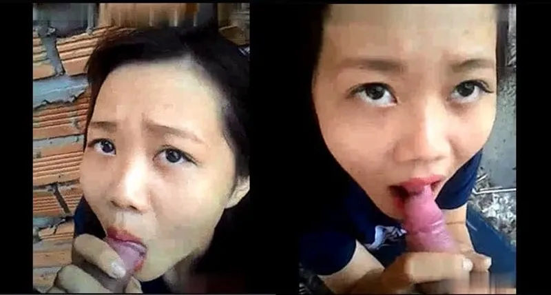 Em ghệ liếm thằng nhỏ ở vườn sau nhà